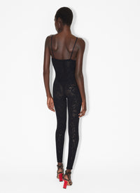 Combinaison Cœur en dentelle - Noir Alaïa
