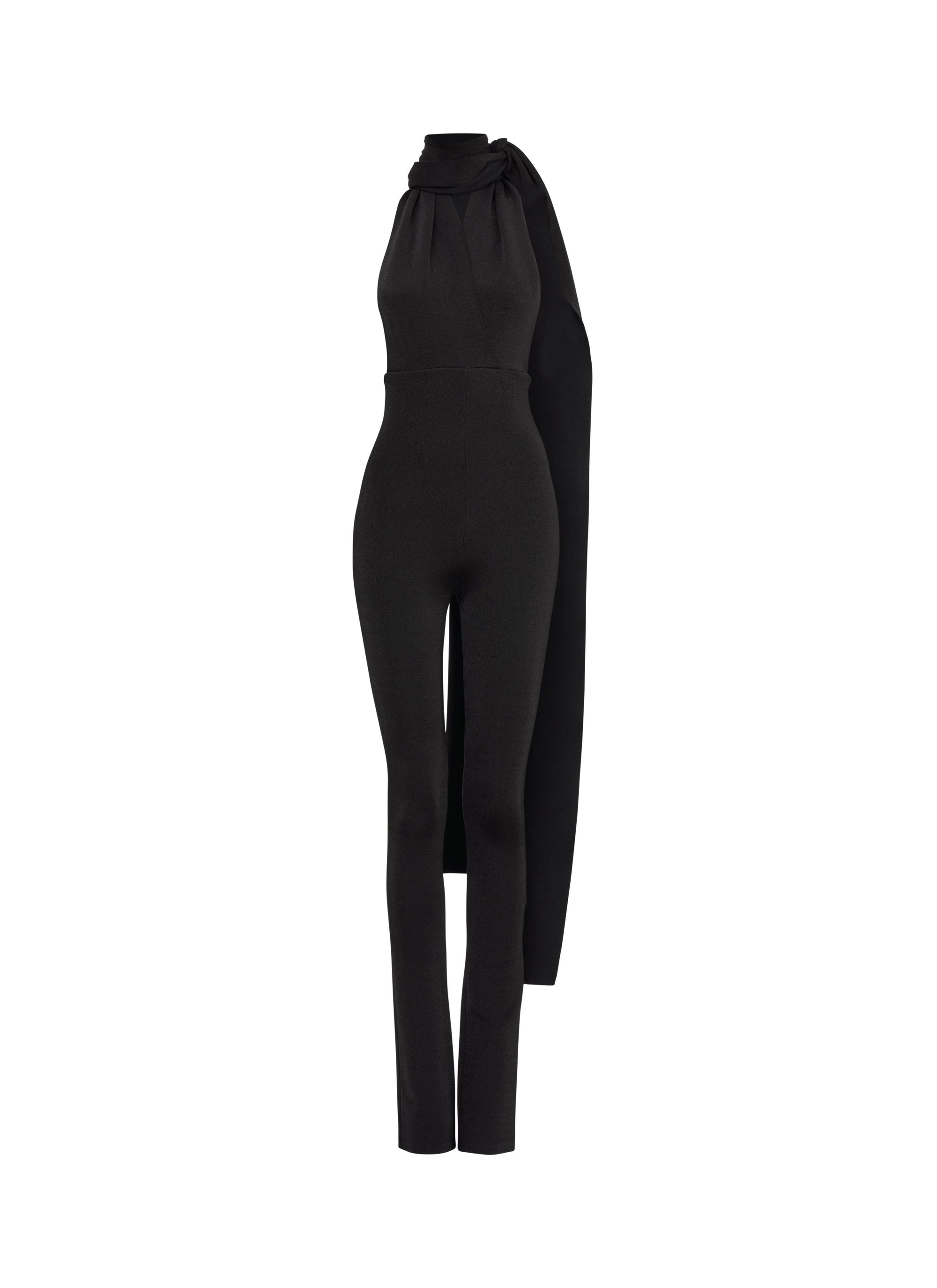 Combinaison double face en laine - Noir Alaïa