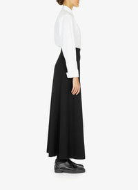 Structured high-waisted wool trousers - Black intense