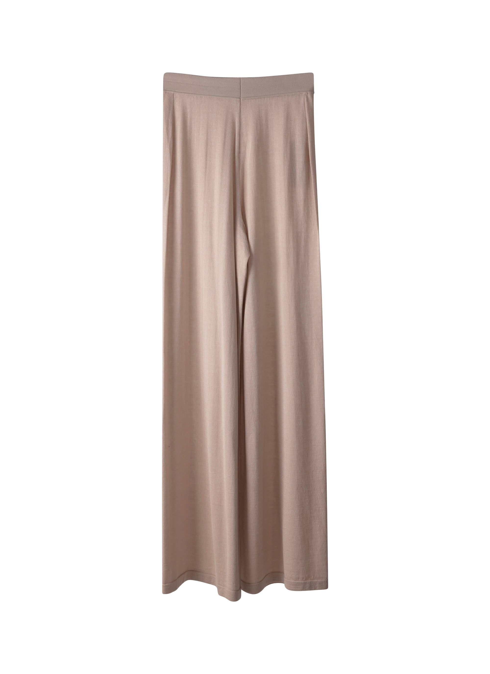 Pantalon droit en cachemire et soie - Sable