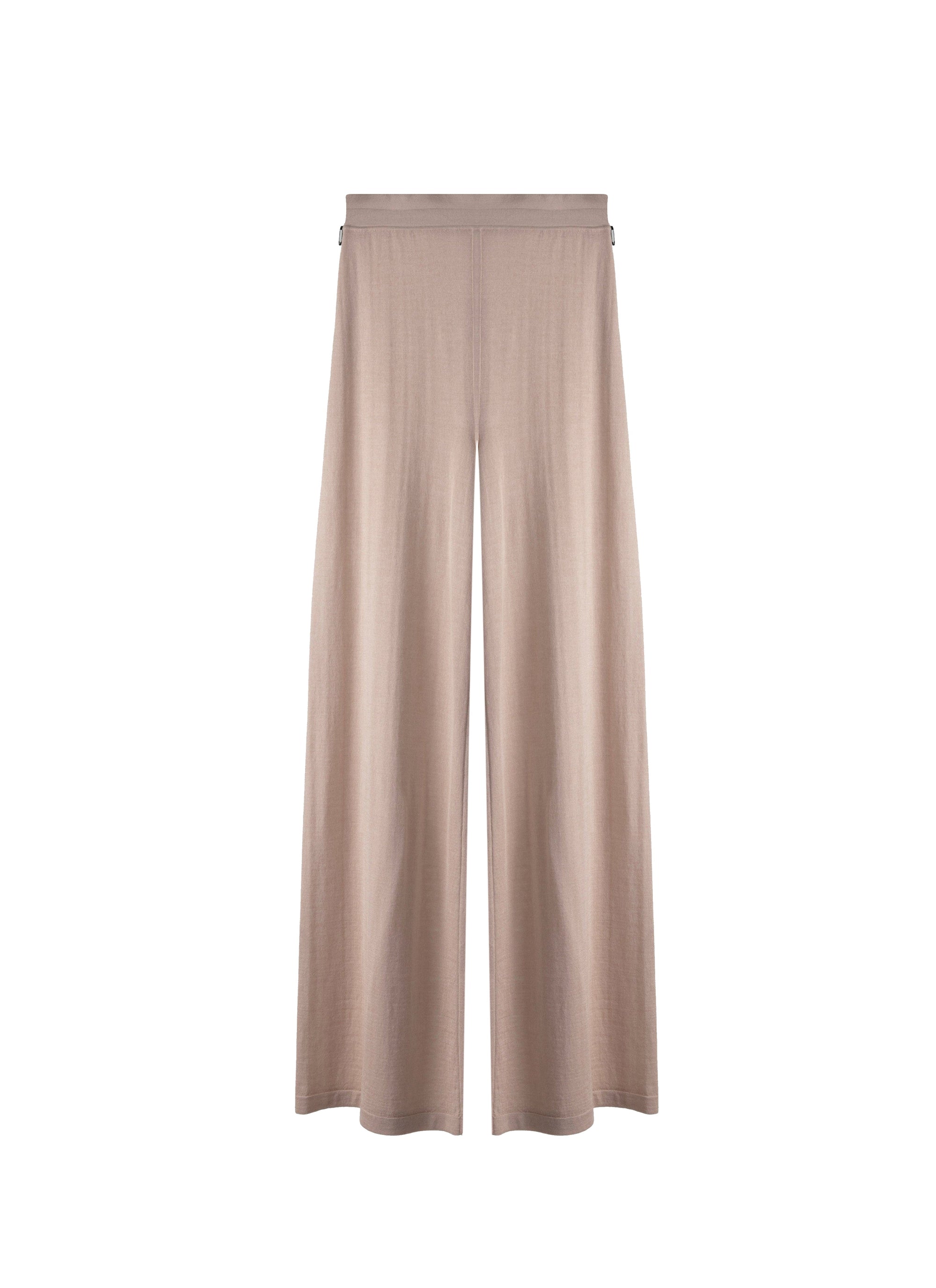 Straight-leg cashmere trousers - Sand