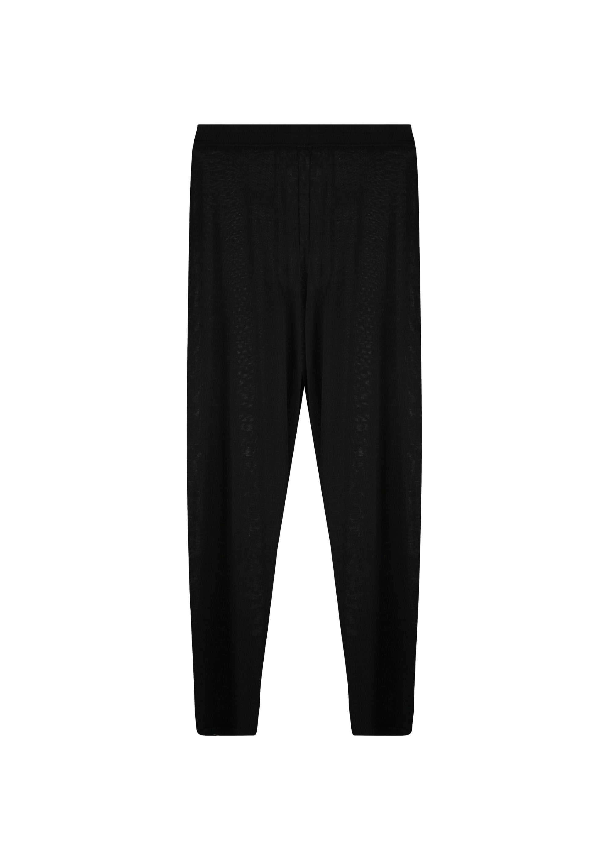 Cashmere straight leg trousers - Black