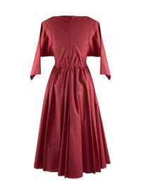 Robe à manches 3/4 évasée et ajourée - Madras