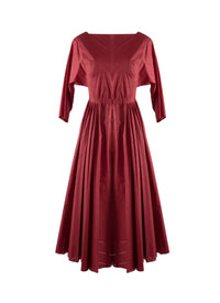 Robe à manches 3/4 évasée et ajourée - Madras
