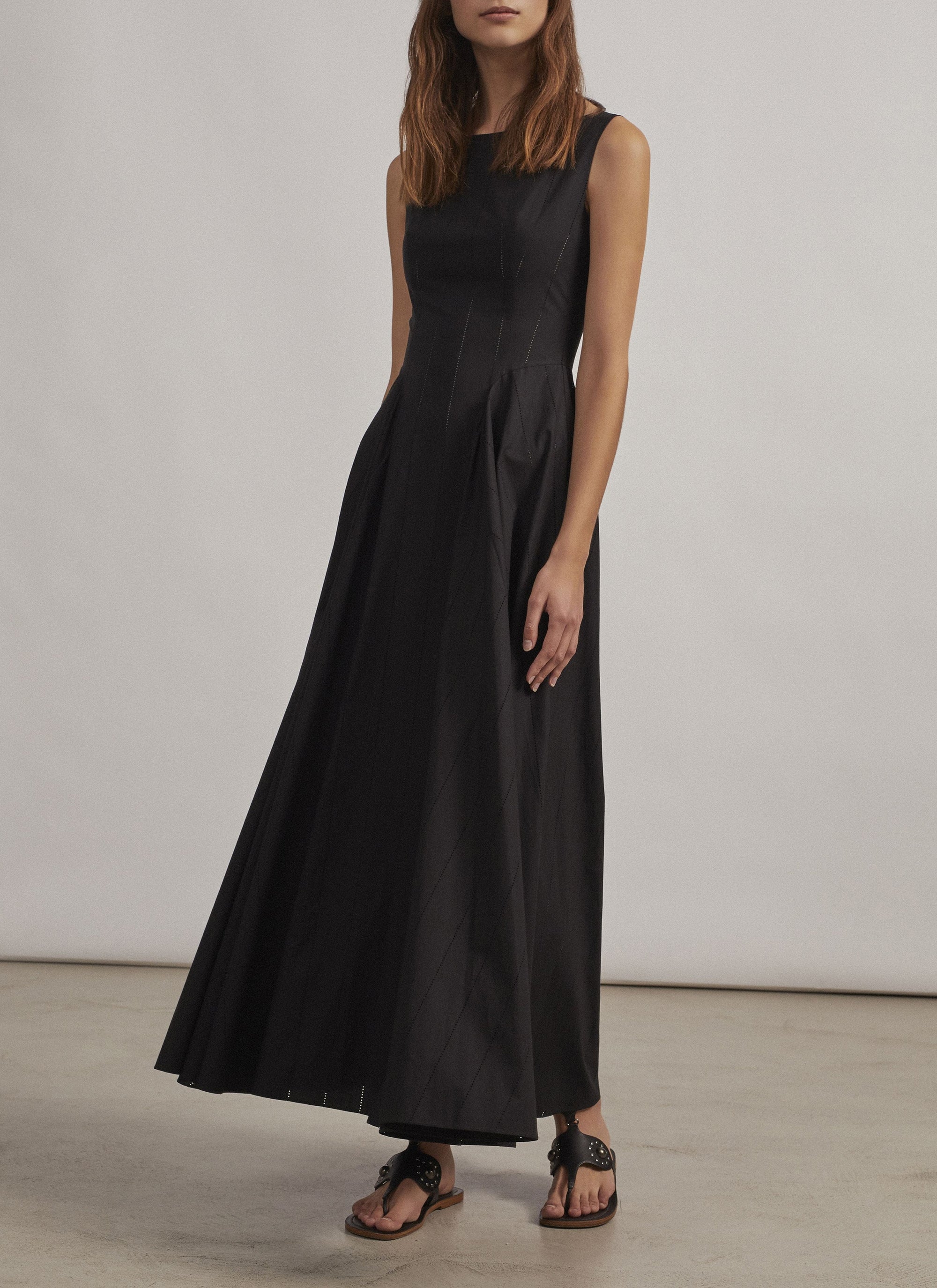 Robe longue évasée - Noir