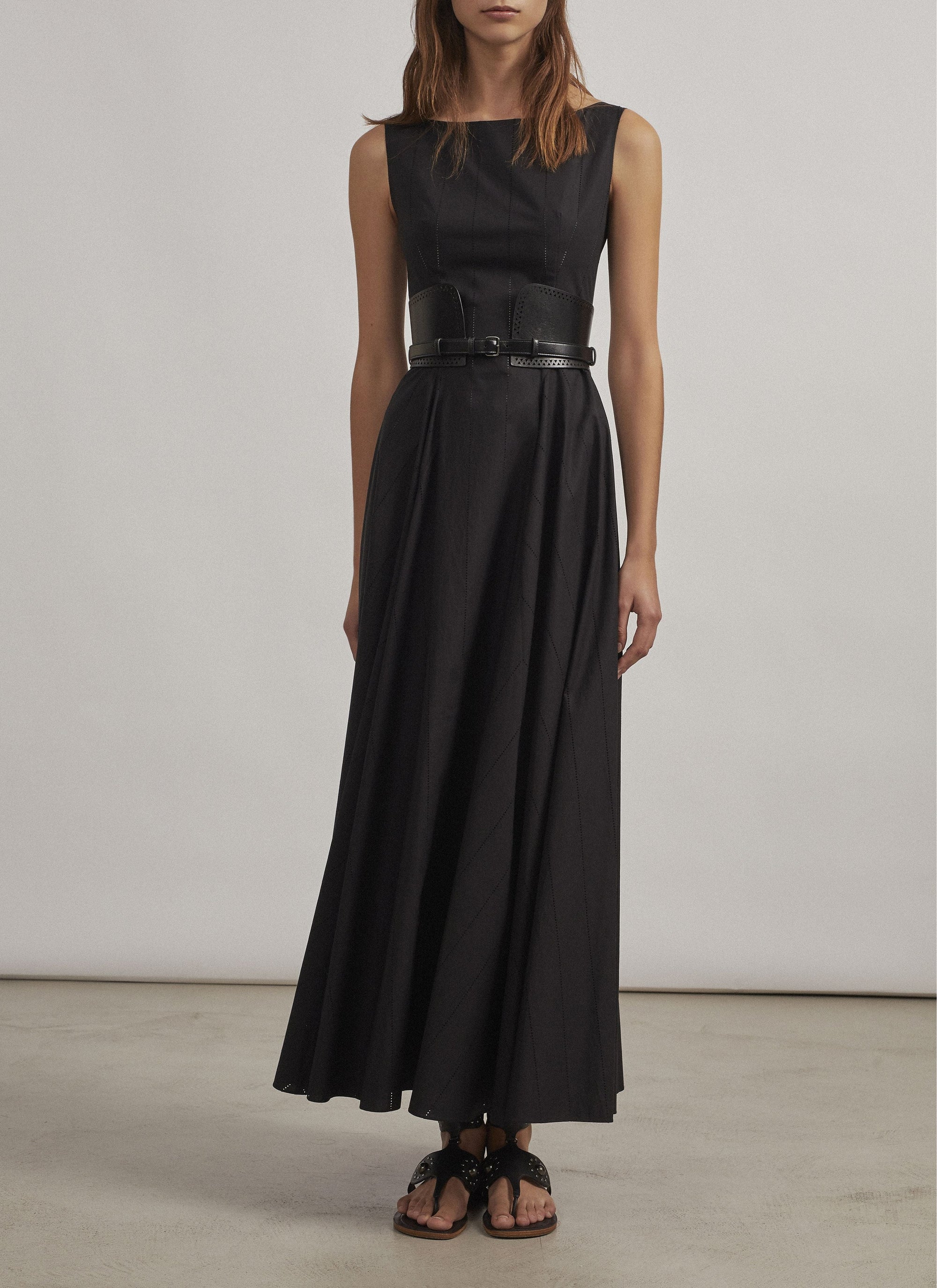 Robe longue évasée - Noir