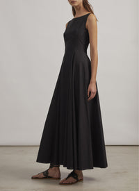 Robe longue évasée - Noir