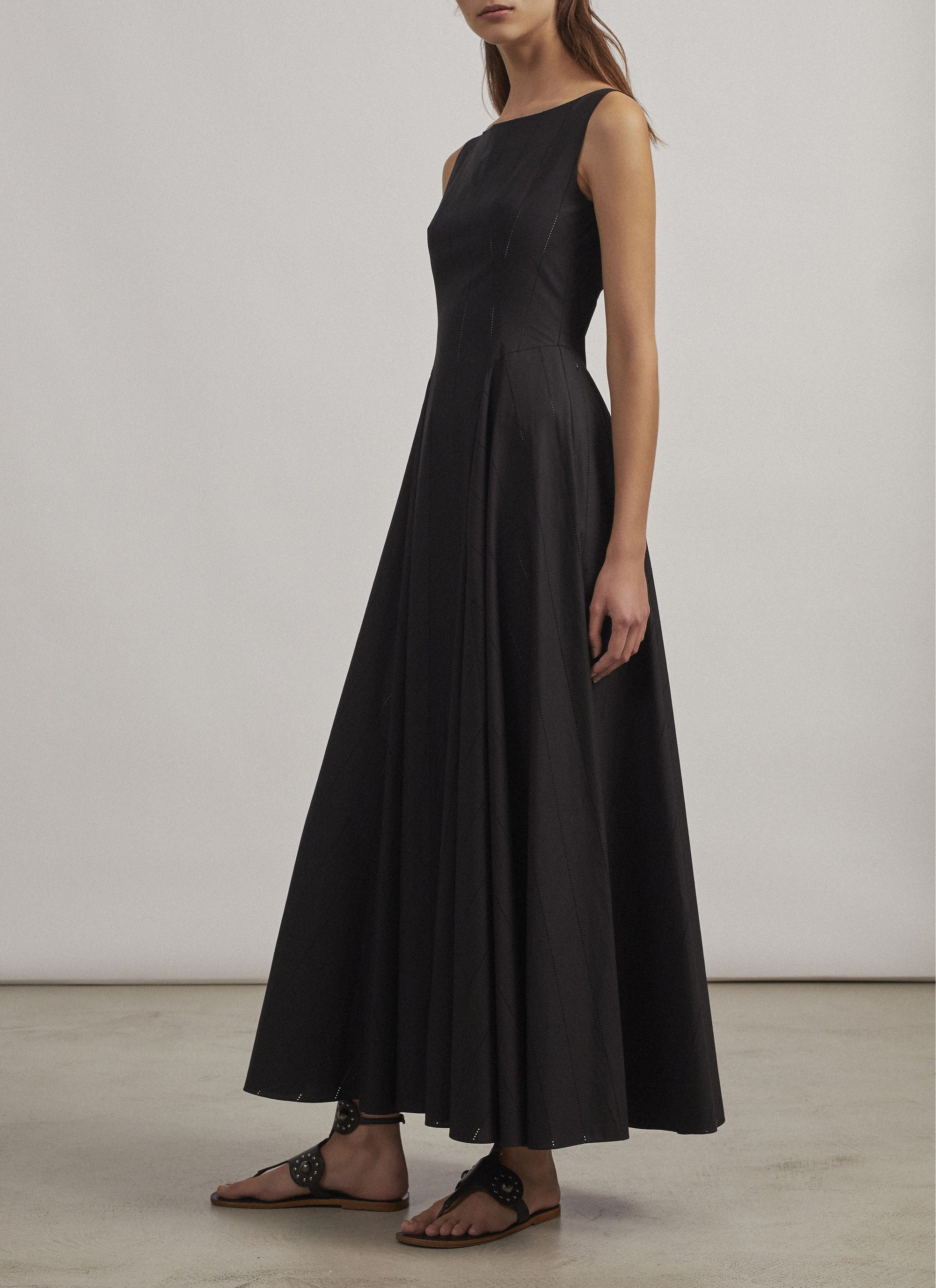 Robe longue évasée - Noir