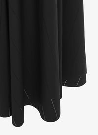 Robe longue évasée - Noir