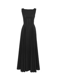 Robe longue évasée - Noir
