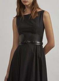 Robe longue évasée - Noir