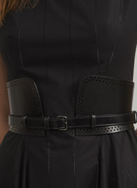 Robe longue évasée - Noir