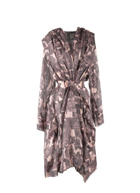 Sheer flowing dress with hood - Chair & Beige