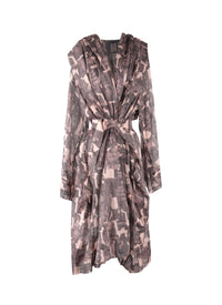 Long dress with long sleeves - Flesh & Beige