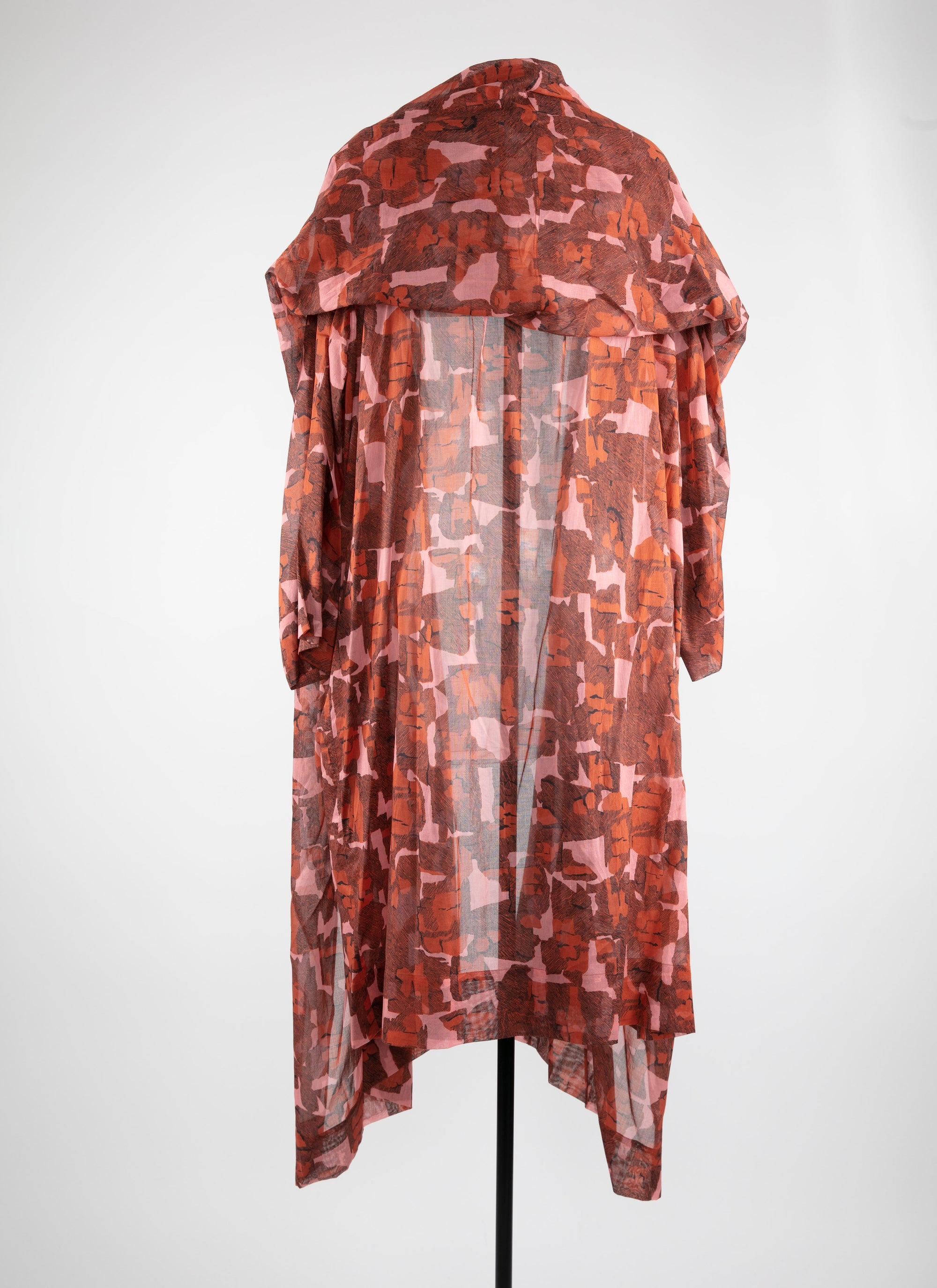 Long dress with long sleeves - Pink & Red