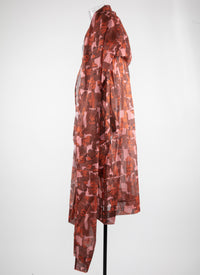 Long dress with long sleeves - Pink & Red