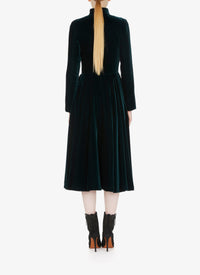 Velvet flowing maxi dress - Foret