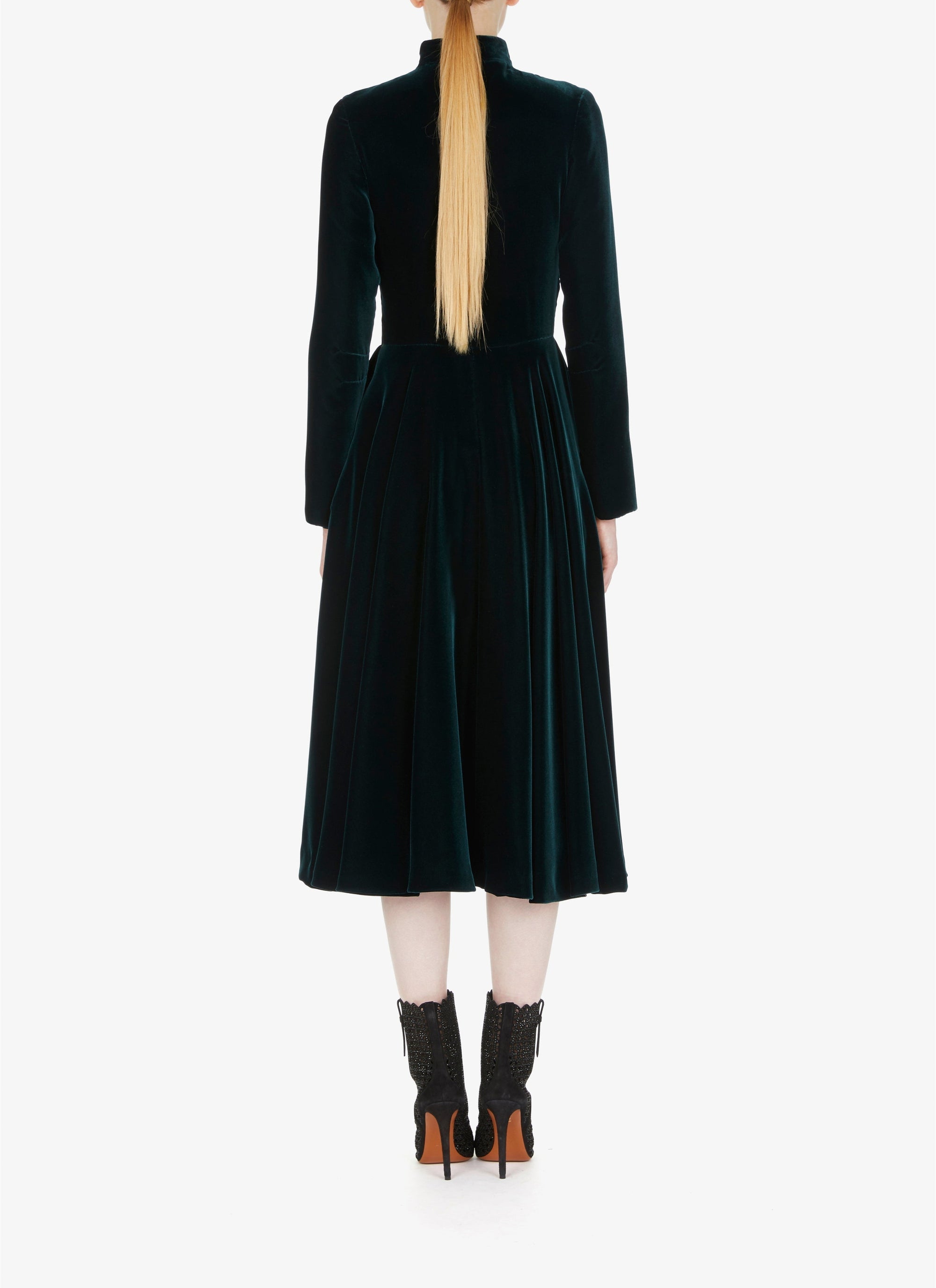 Velvet flowing maxi dress - Foret