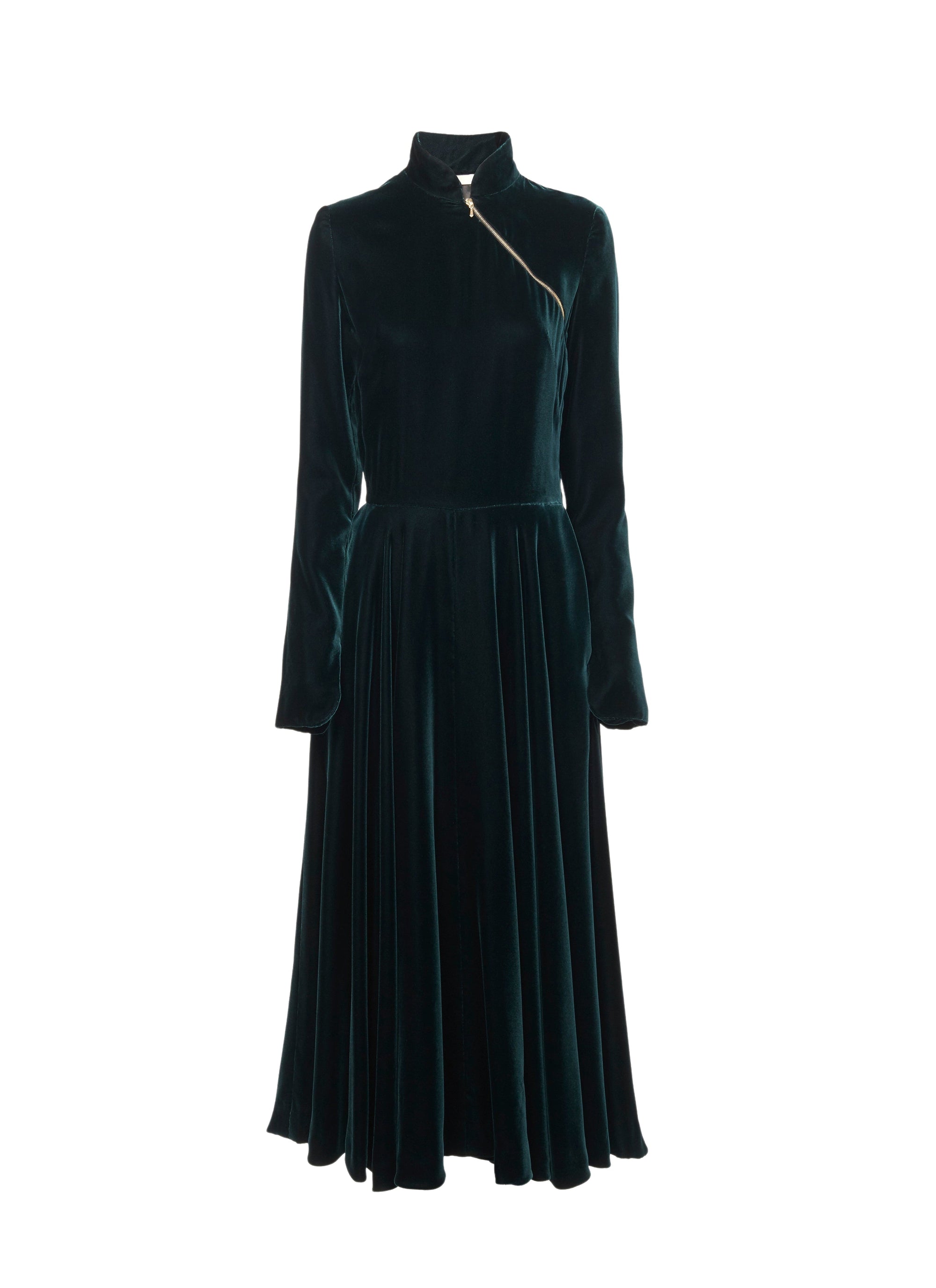 Velvet flowing maxi dress - Foret