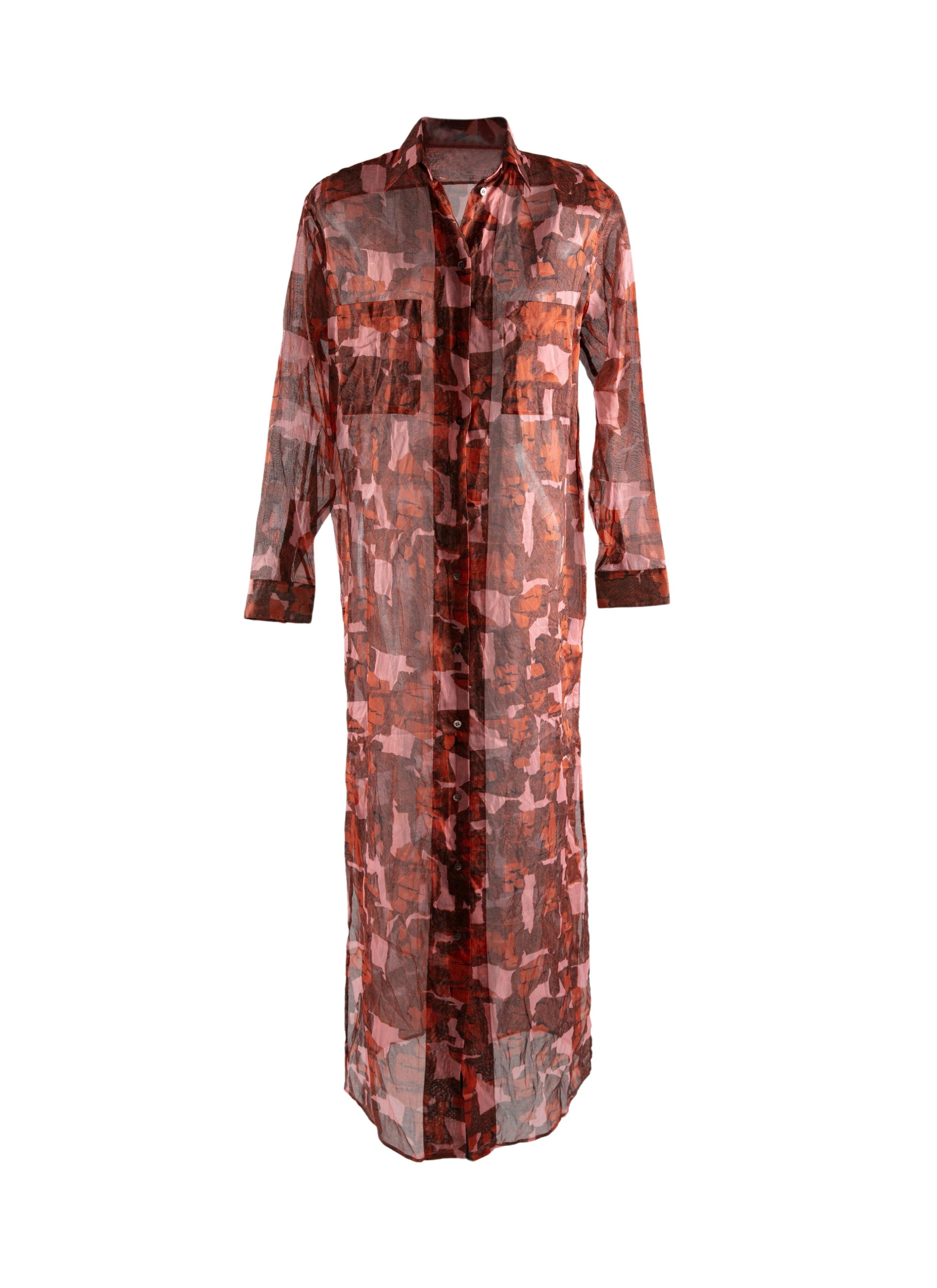 Shirt dress - Pink & Red