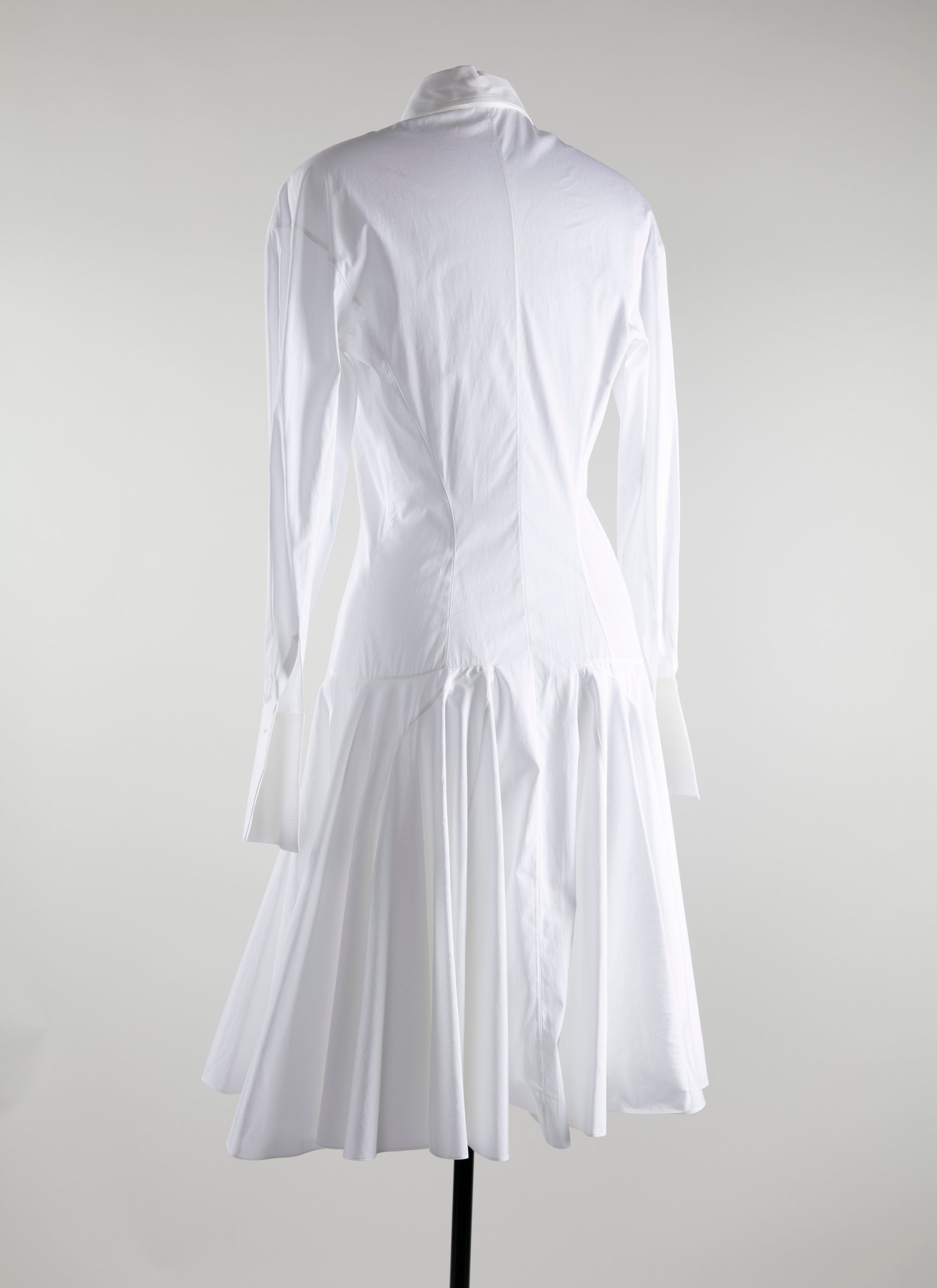 Robe à manches longues plastron - Blanc