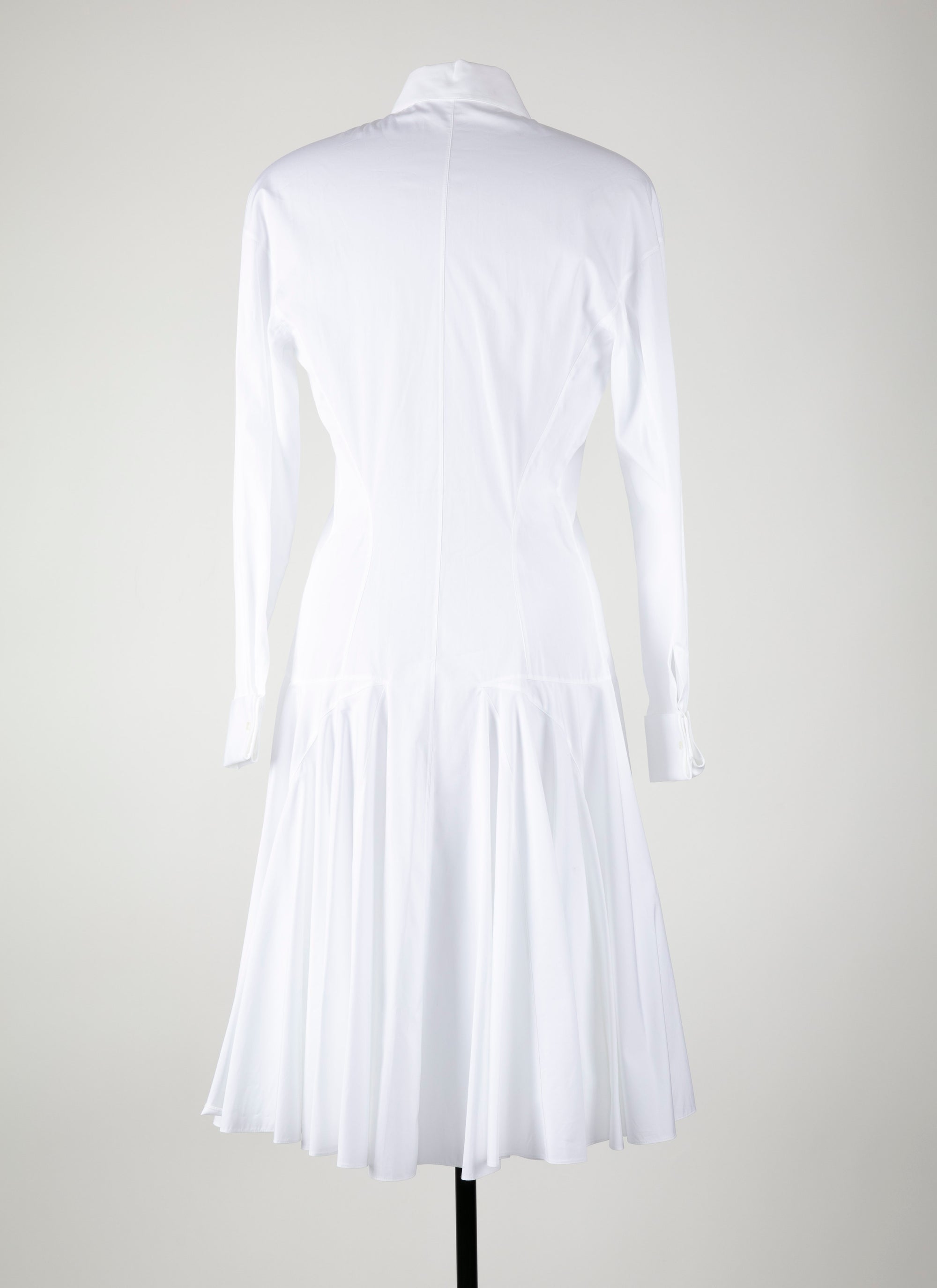 Robe à manches longues plastron - Blanc