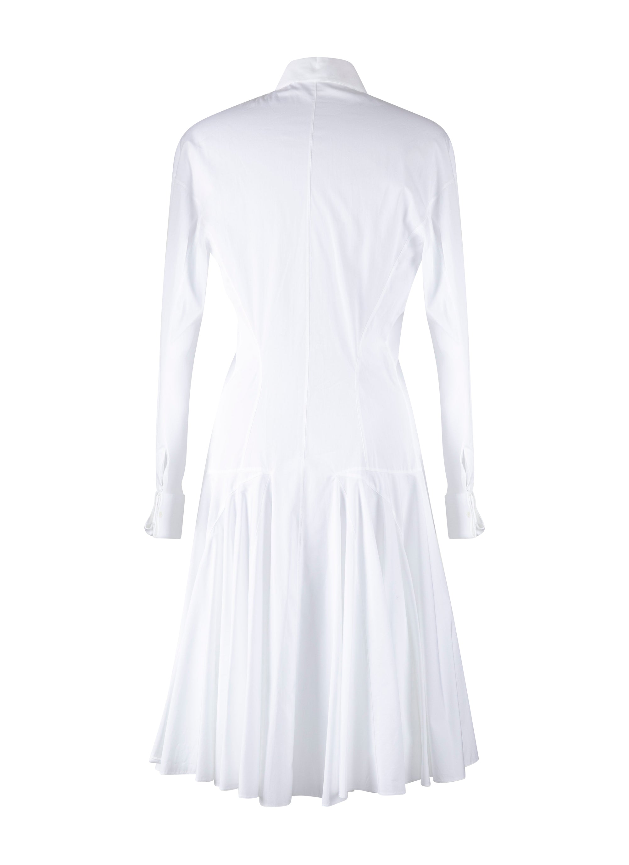 Robe à manches longues plastron - Blanc