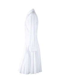 Robe à manches longues plastron - Blanc