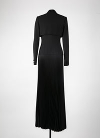 Trompe l'oeil costume dress - Black intense