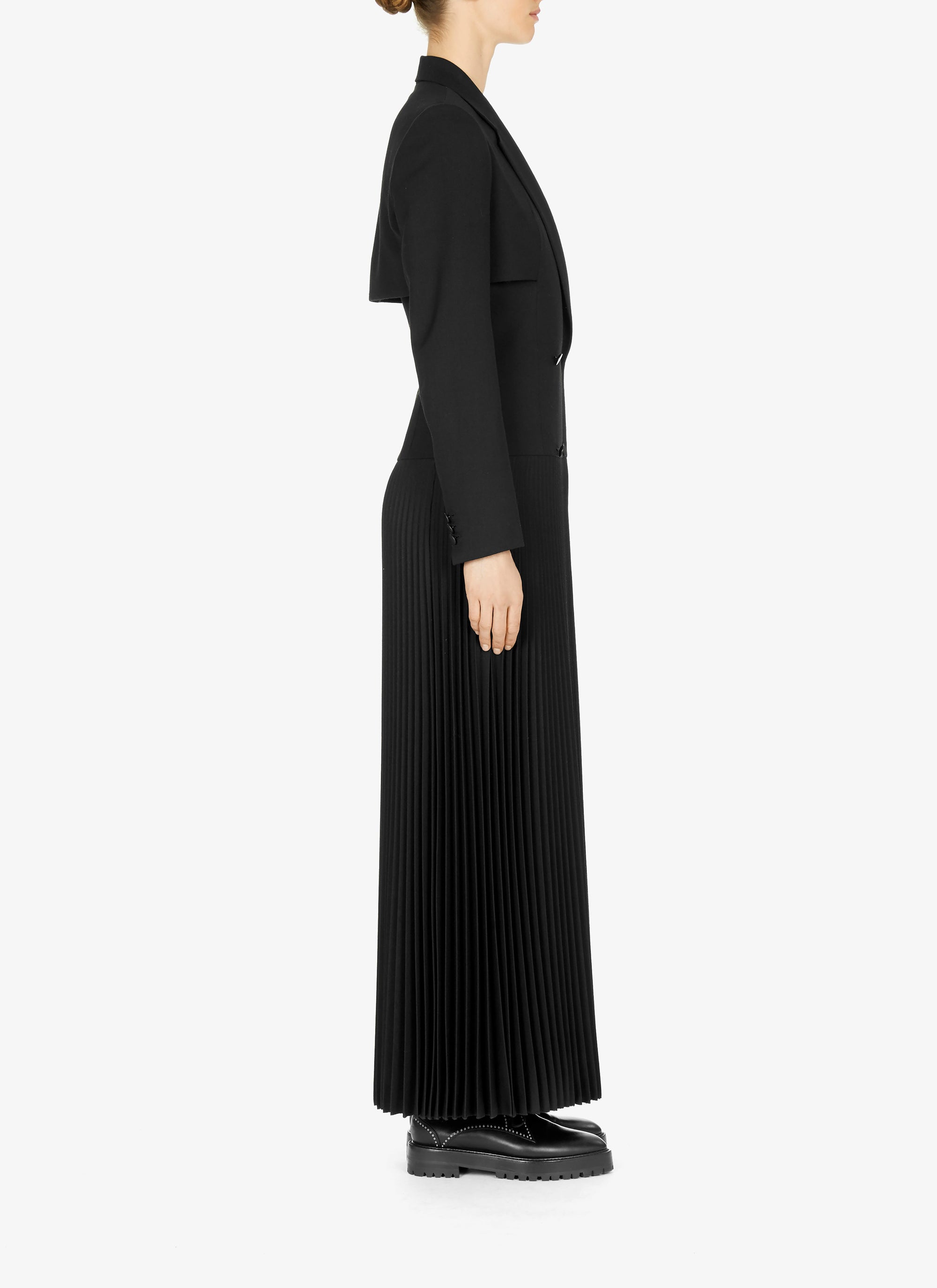 Trompe l'oeil costume dress - Black intense