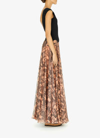 Pleated silk maxi dress - Chair & Beige