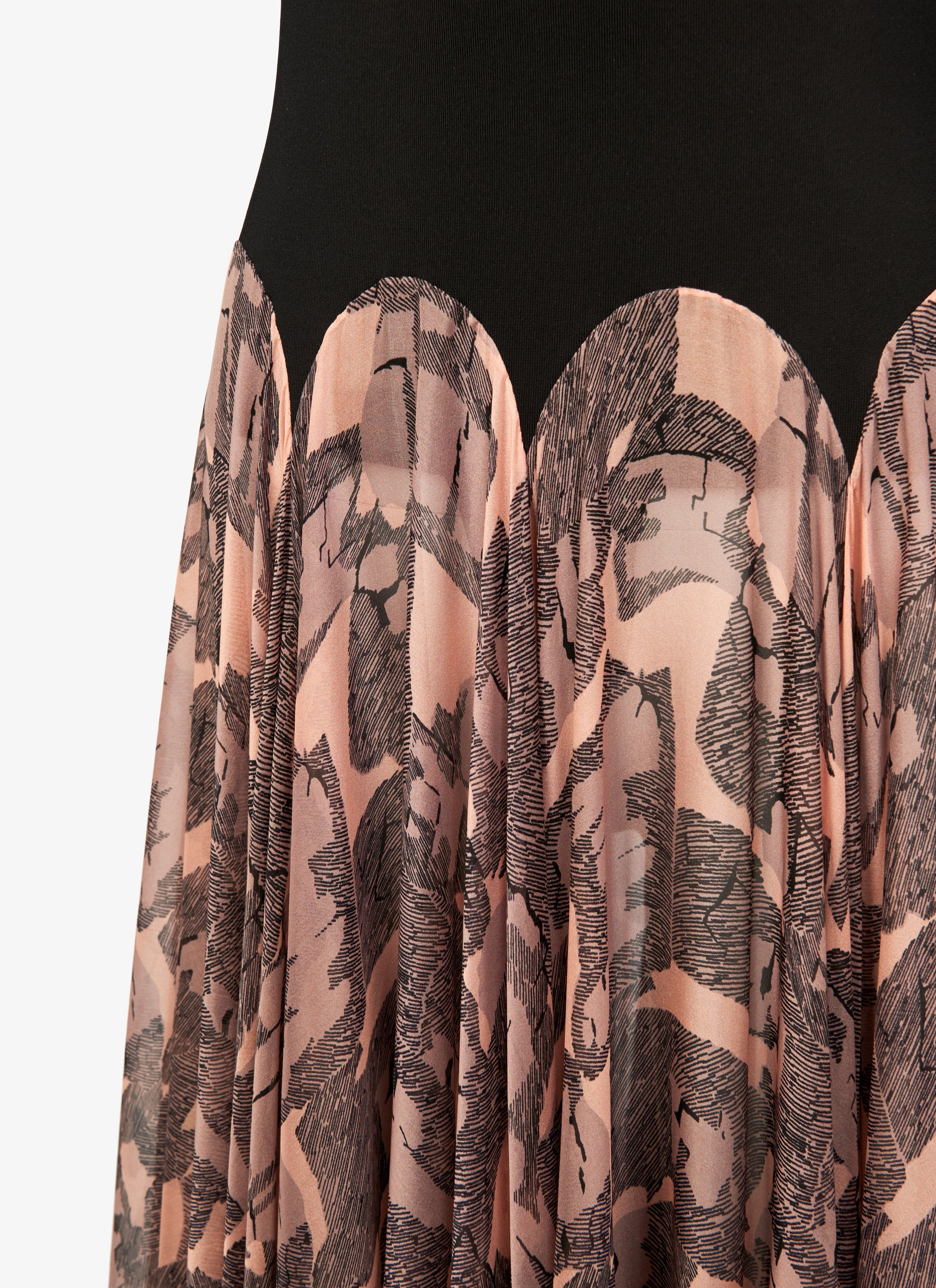 Pleated silk maxi dress - Chair & Beige