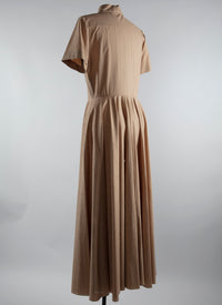Robe longue chemise à manches courtes - Chair