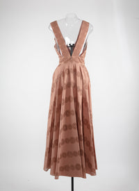 Robe longue sans manches ajourée - Nude