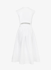 Pleated wrap dress - White