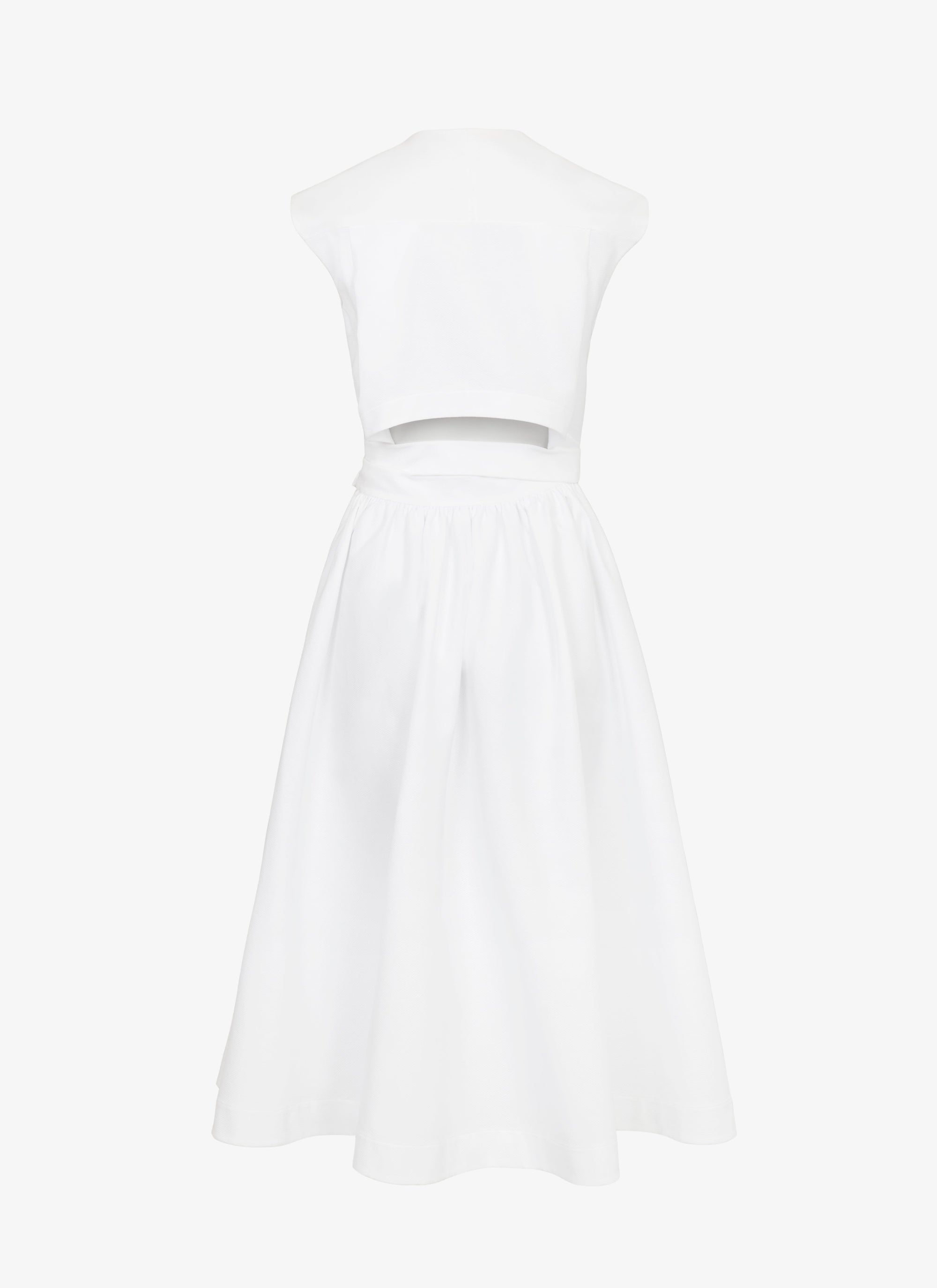 Pleated wrap dress - White