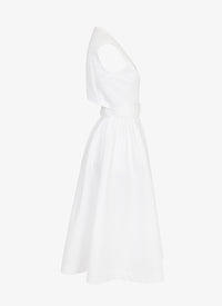 Pleated wrap dress - White
