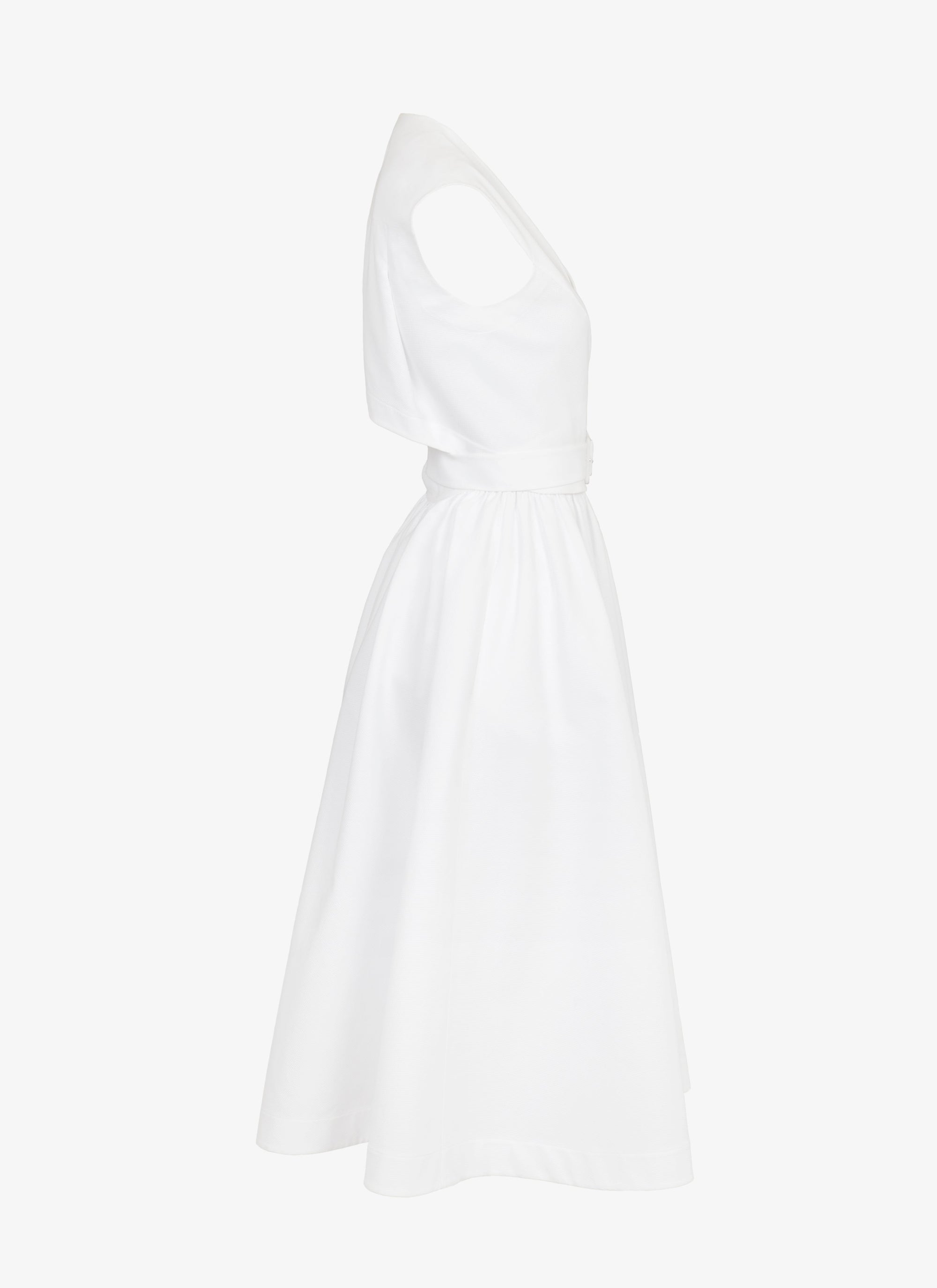 Pleated wrap dress - White