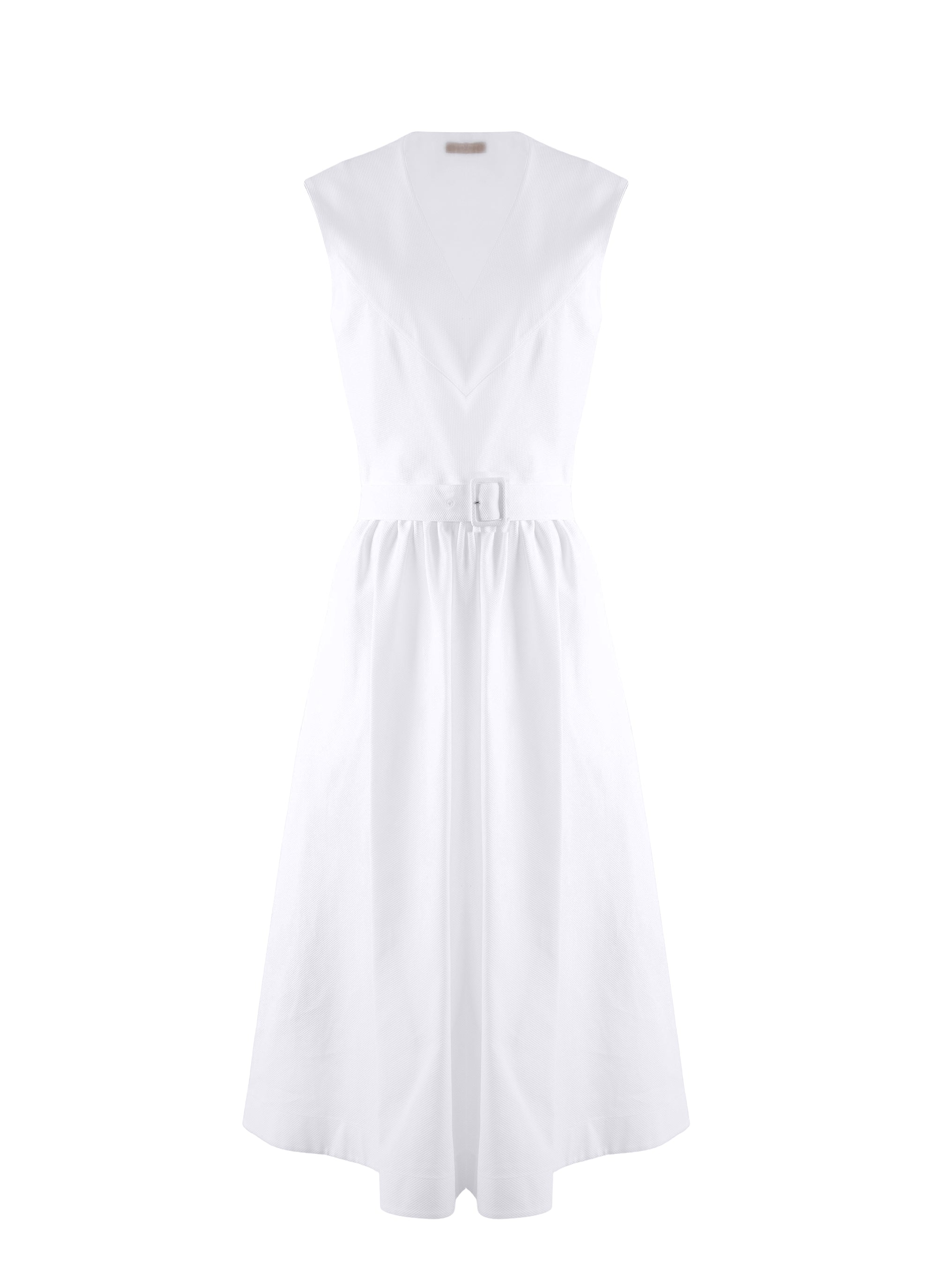 Pleated wrap dress - White