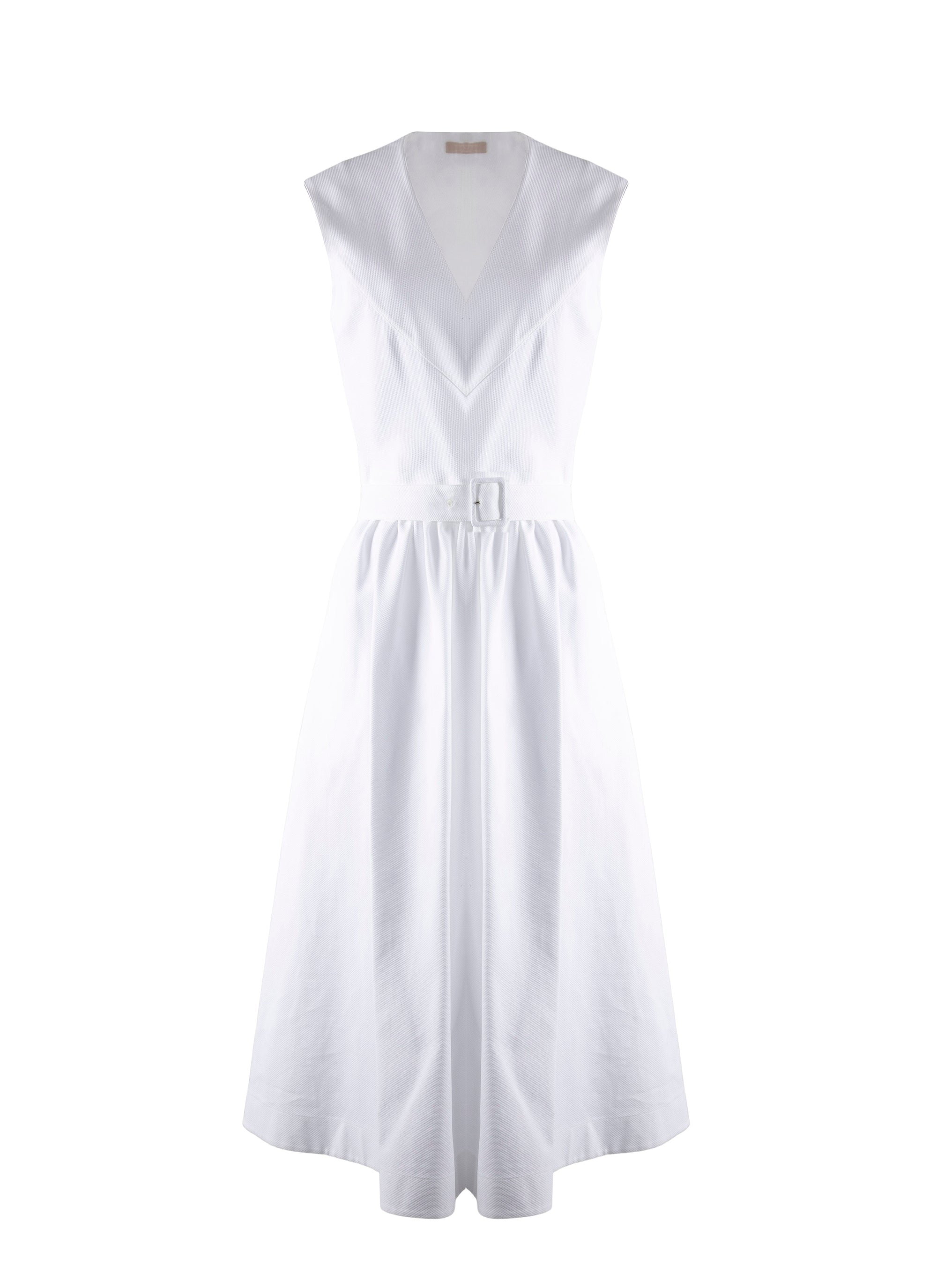 Robe plissée à effet cache-cœur - Blanc