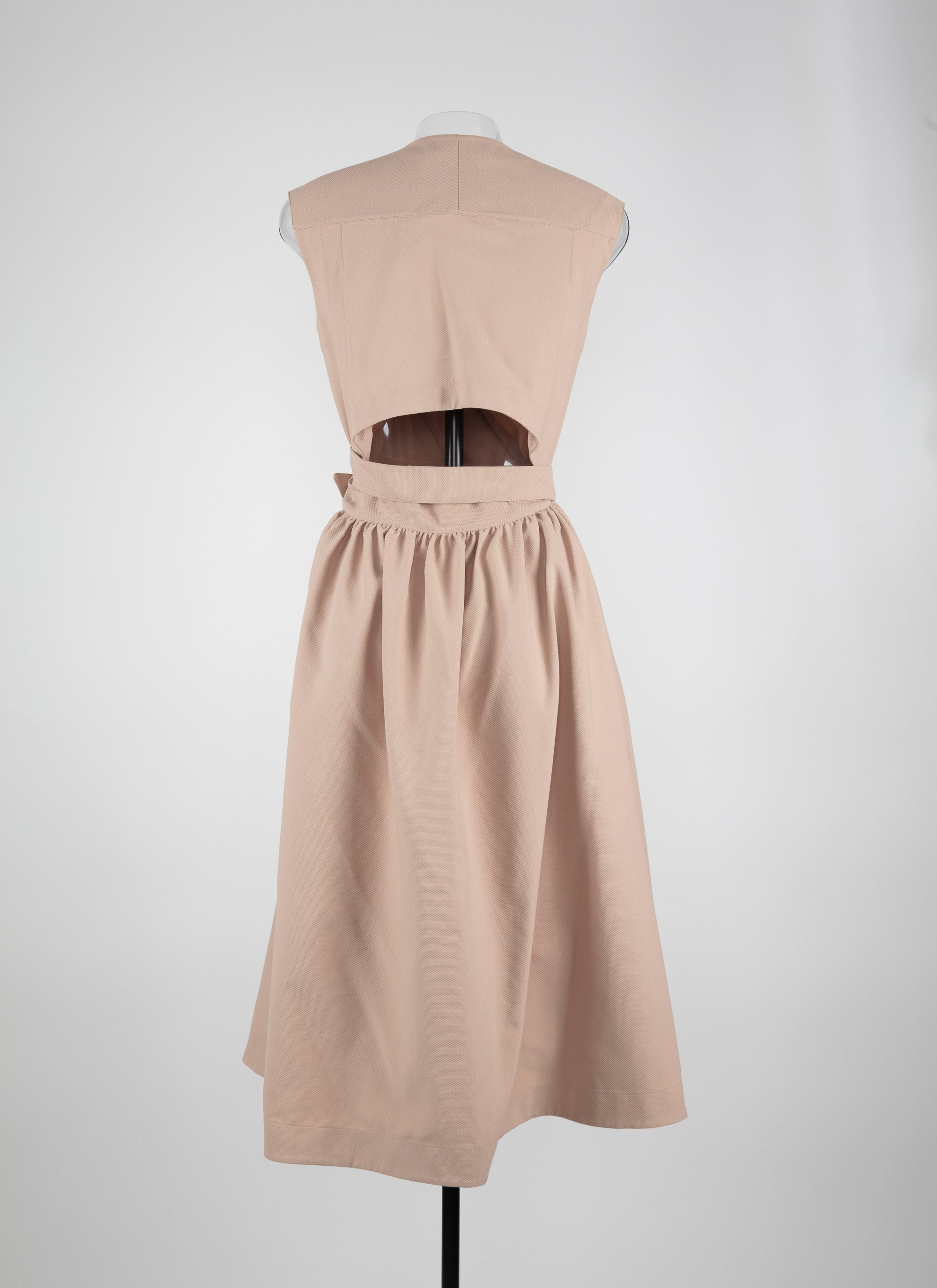 Robe plissée à effet cache-cœur - Beige Clair