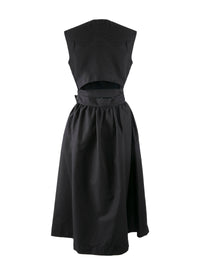 Robe plissée à effet cache-cœur - Noir