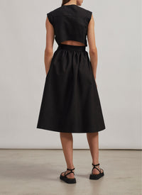 Pleated wrap dress - White