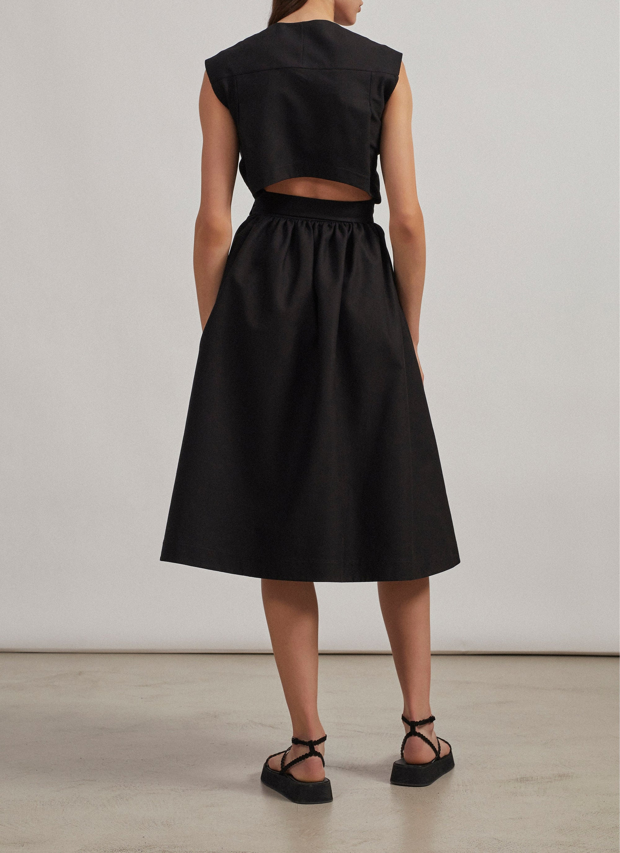 Pleated wrap dress - White