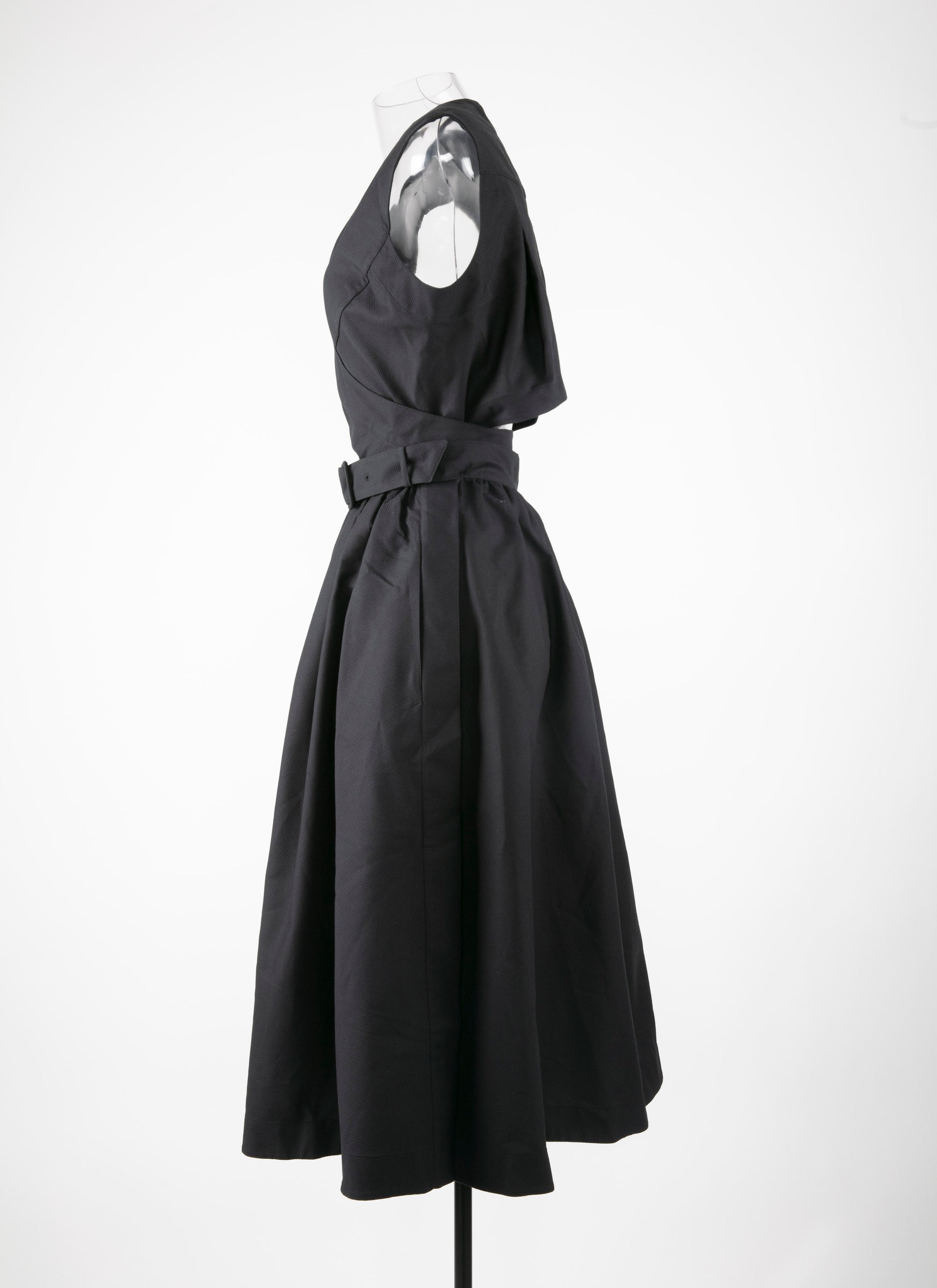 Robe plissée à effet cache-cœur - Noir