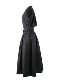 Robe plissée à effet cache-cœur - Noir