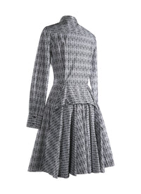 Robe chemise courte imprimée - Blanc & Noir