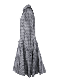 Robe chemise courte imprimée - Blanc & Noir