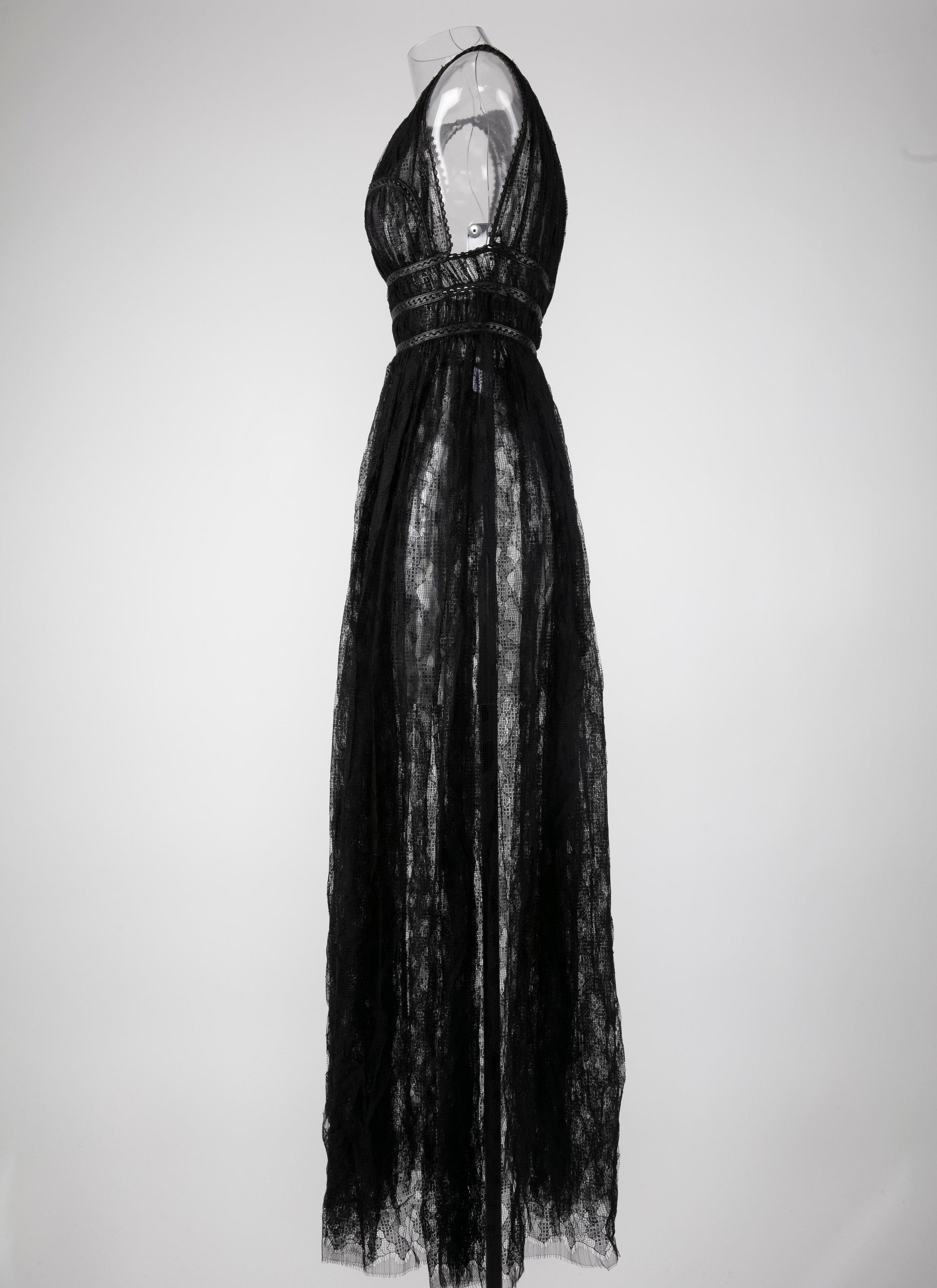 Belted maxi dress - Black intense