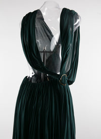 Draped maxi dress - Dark Petroleum
